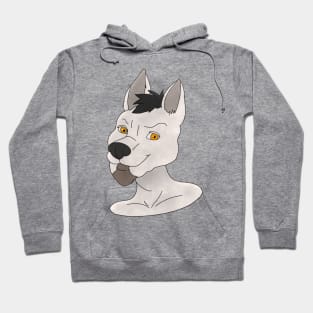 Anthro snow fox face Hoodie